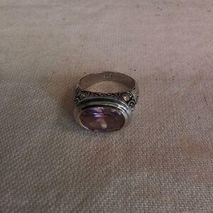Sterling Silver Purple Stone Statement Ring
